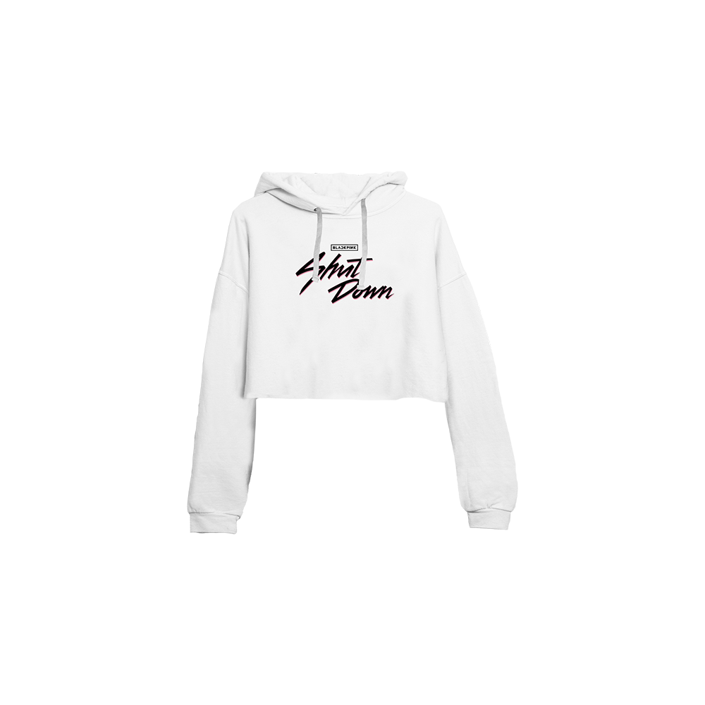 SHUT DOWN LOGO CROPPED HOODIE